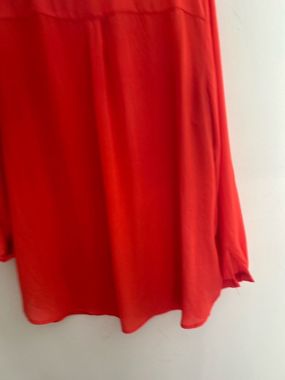 Adrianna Papell Roll Tab Tunic - Vibrant Coral Red;  Size XL - Picture 6 of 6
